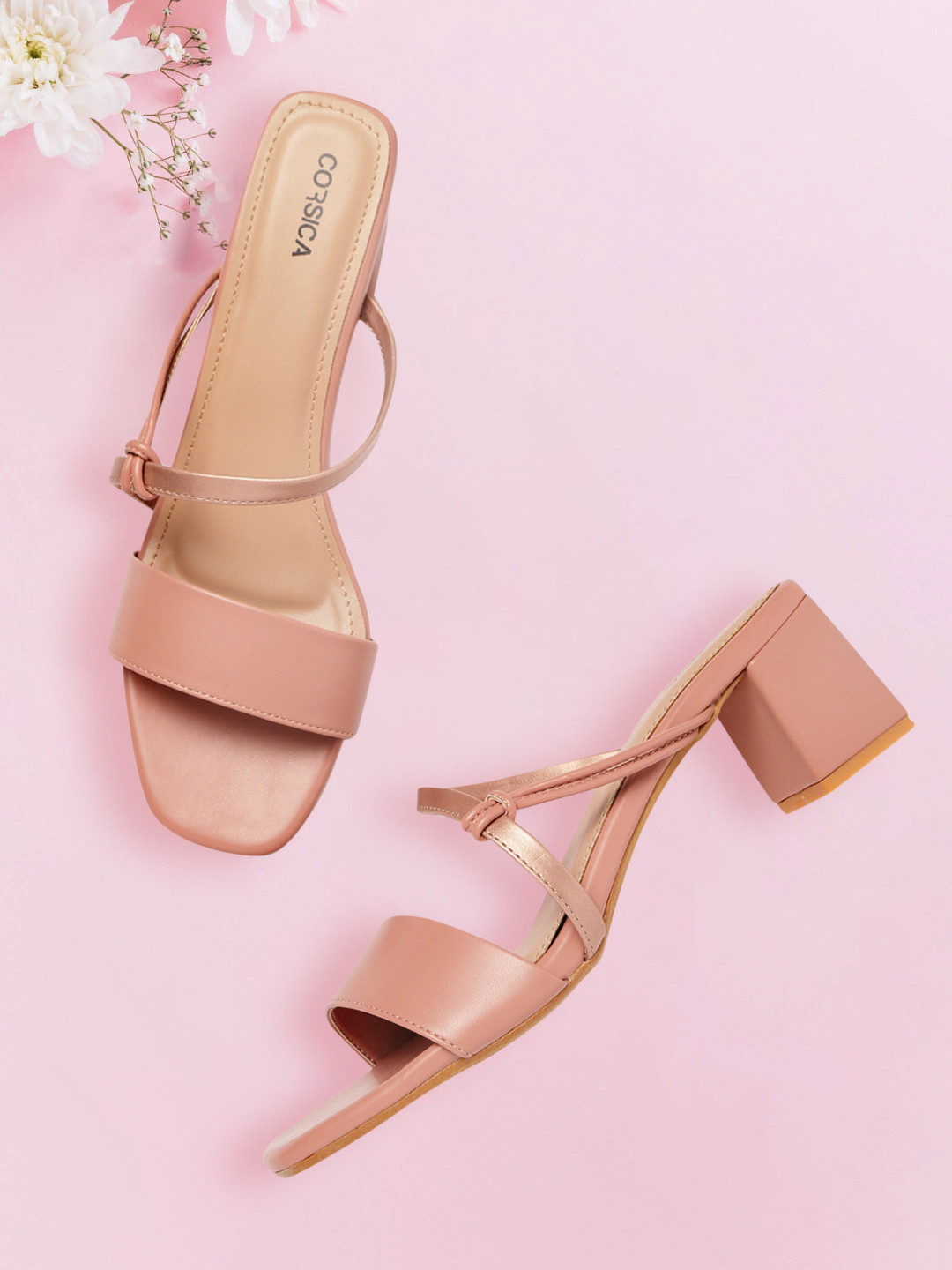 rose coloured sandals