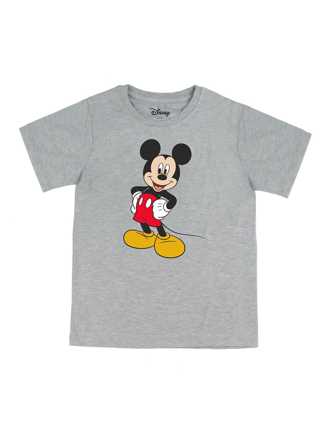 Disney by Wear Your Mind Boys Grey Mickey Mouse Printed T-shirt