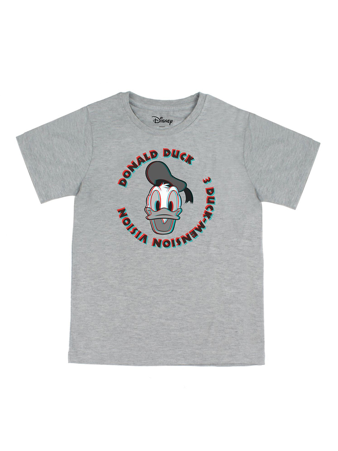 Disney by Wear Your Mind Boys Grey Donald Duck Printed T-shirt