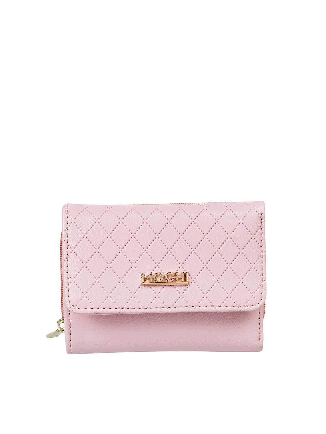 Mochi Women Pink Textured Purse Clutch