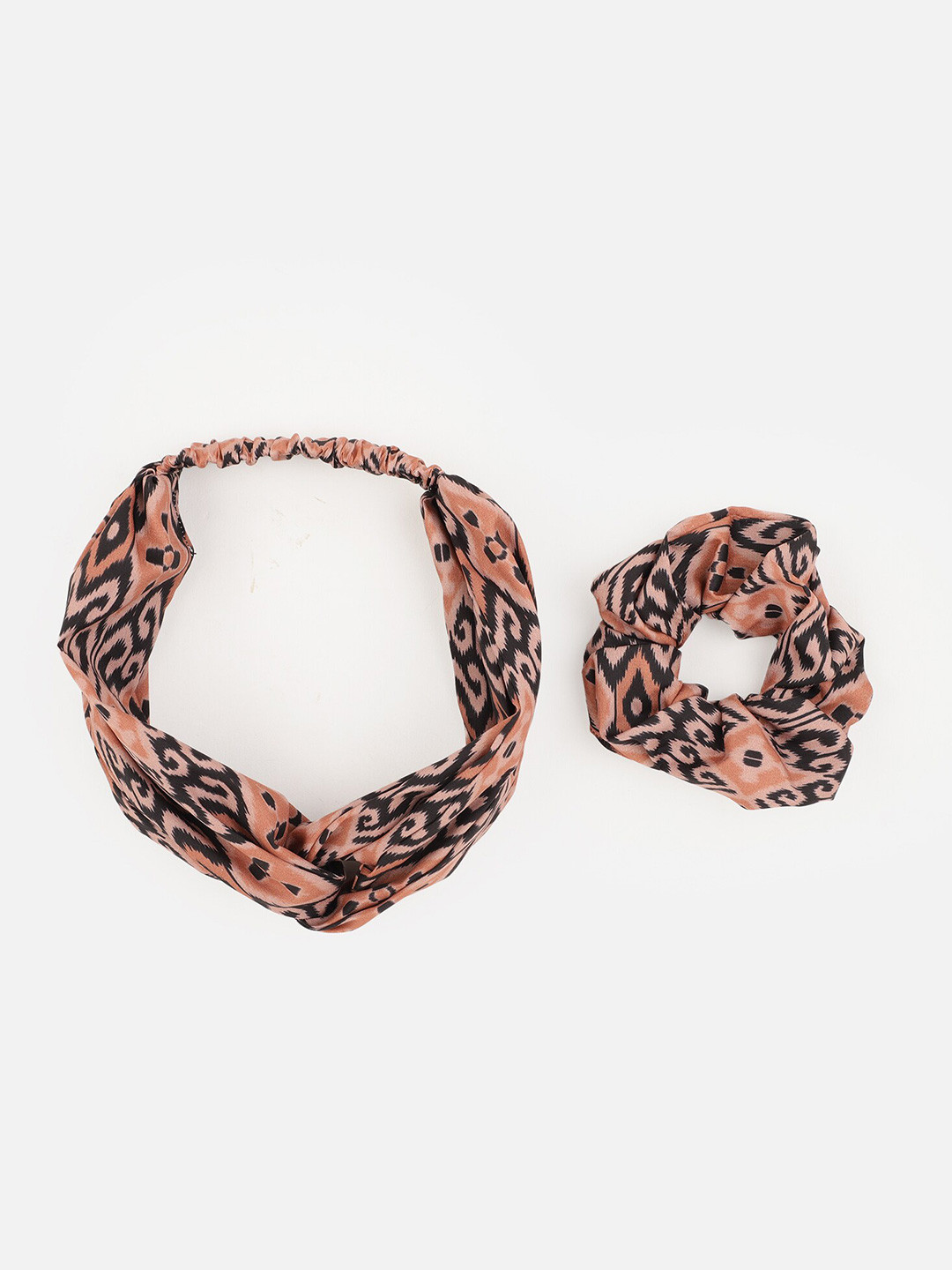 Aditi Wasan Women Peach-Coloured & Black Set of 2 Embellished Hairband