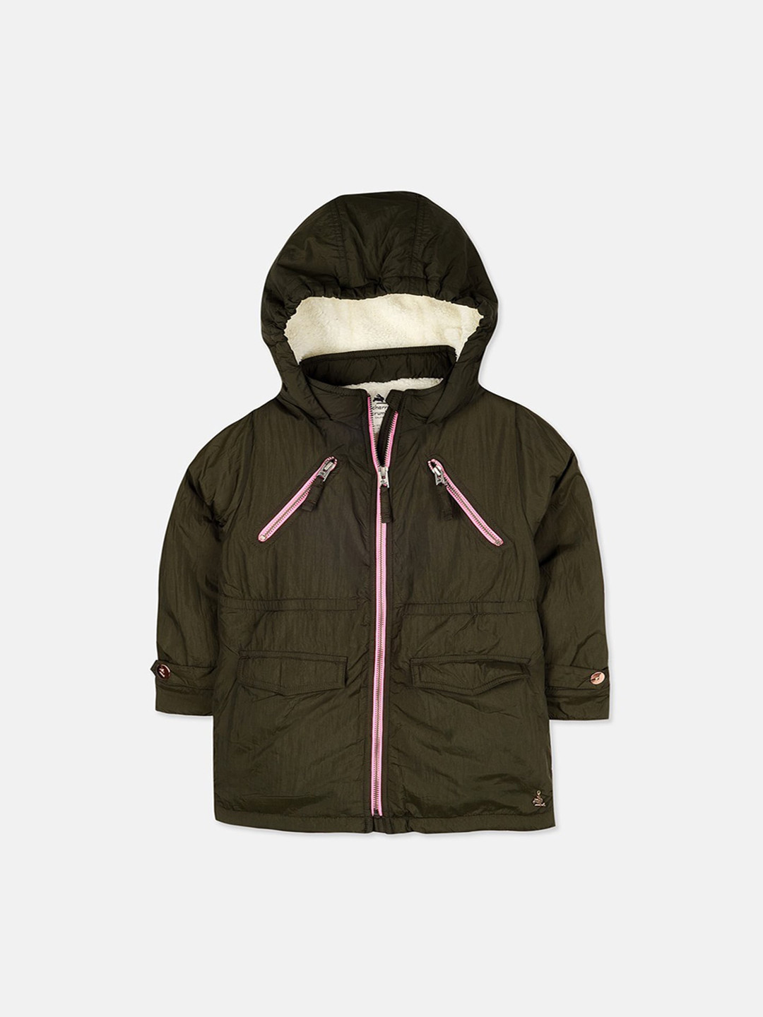 Cherry Crumble Girls Green Insulator Parka Jacket