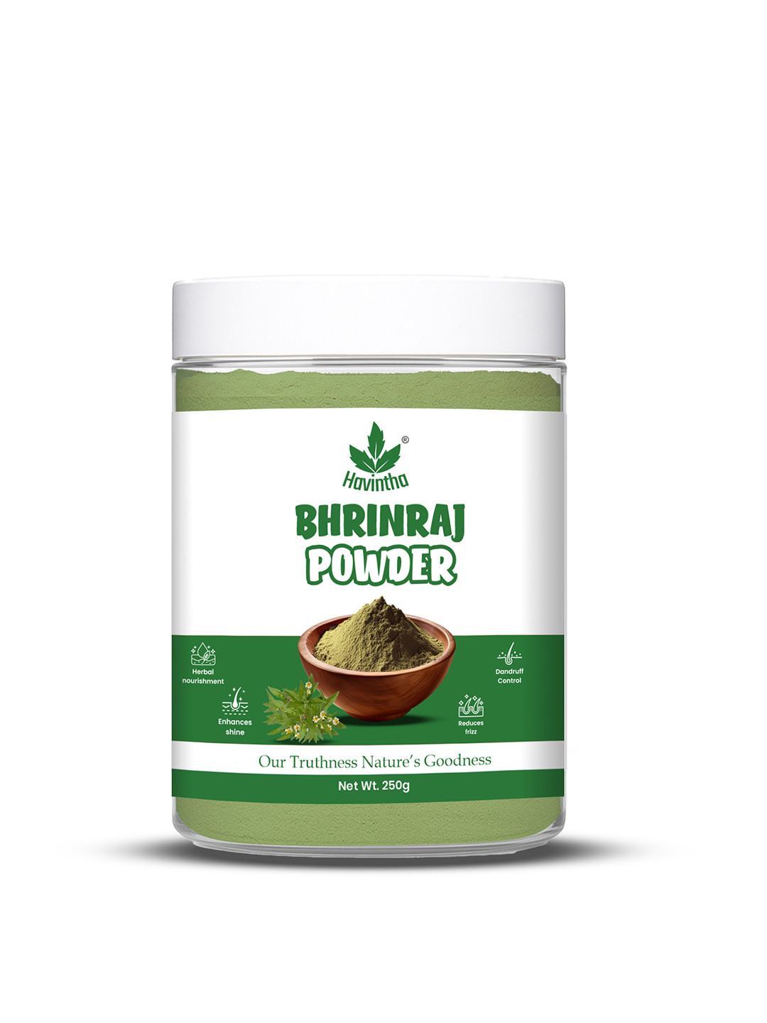 Havintha Bhringraj Powder For Hair Growth Split Ends Nourishment - 250g