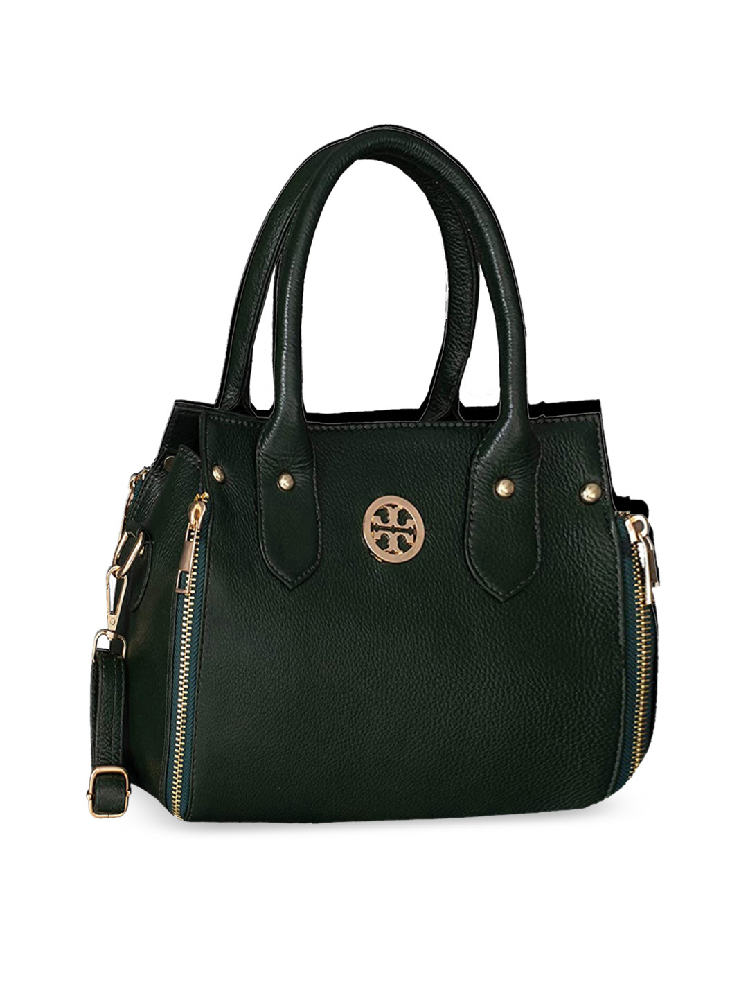 HiLEDER Pure Leather Designer Textured Structured Handheld Bag