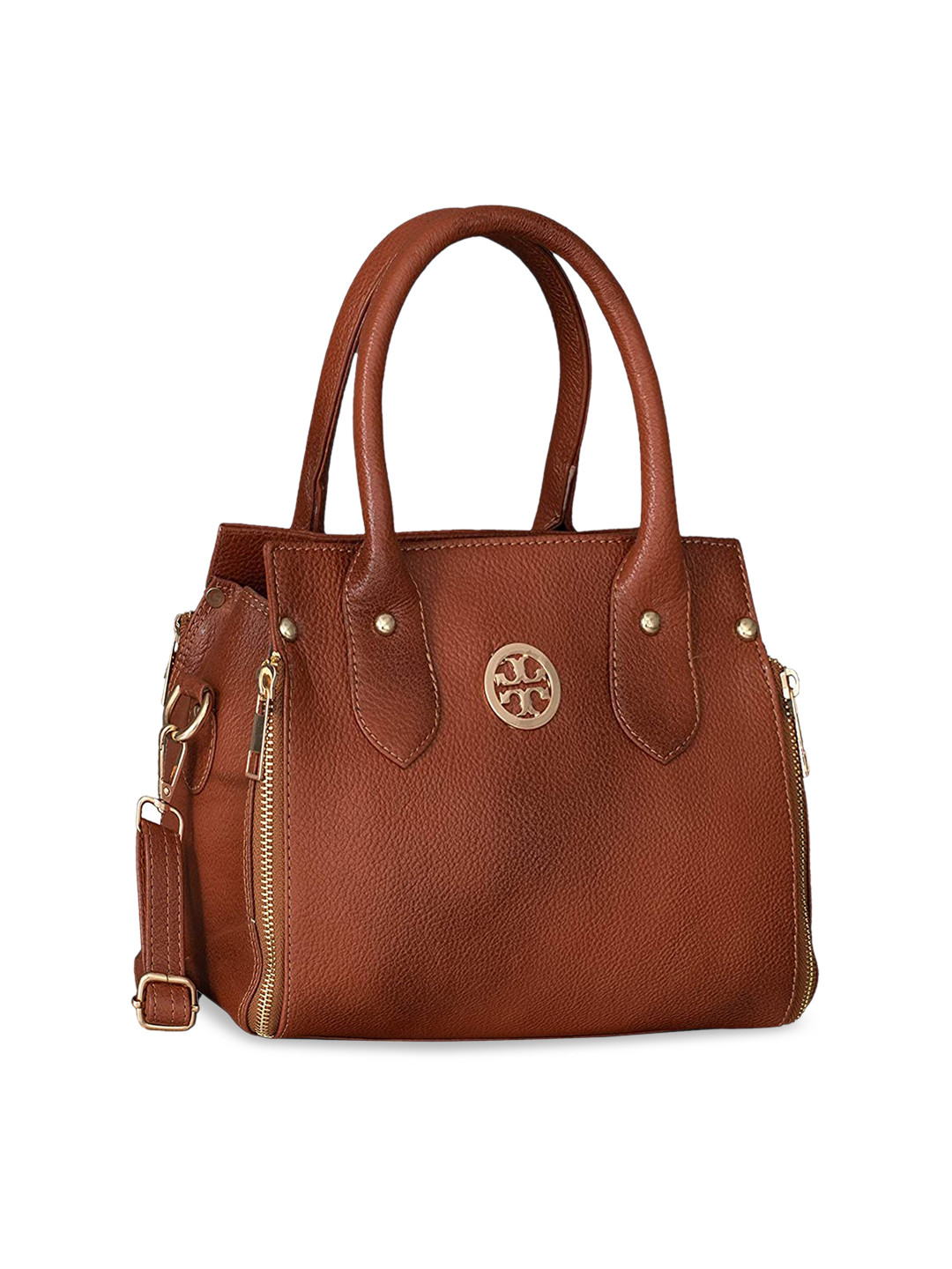 HiLEDER Pure Leather Textured Structured Handheld Bag