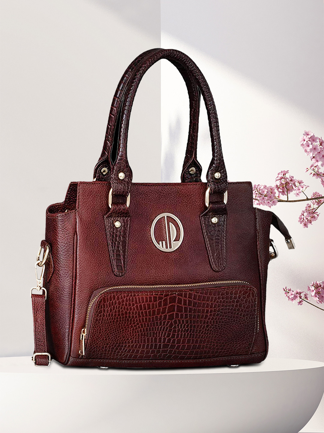 HiLEDER Pure Leather Designer Structured Handheld Bag