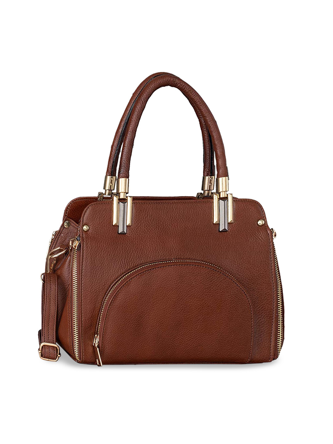 HiLEDER Pure Leather Designer Structured Handheld Bag