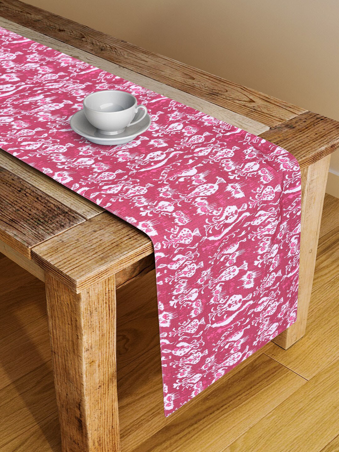 Alina decor Red & White Digital Printed Table Runner