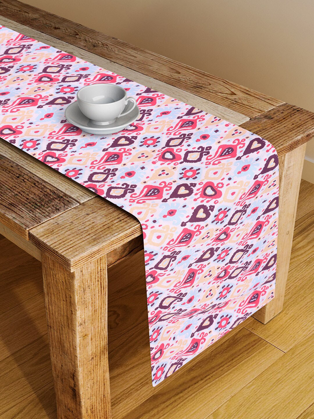 Alina decor Red & Brown Digital Printed Table Runner