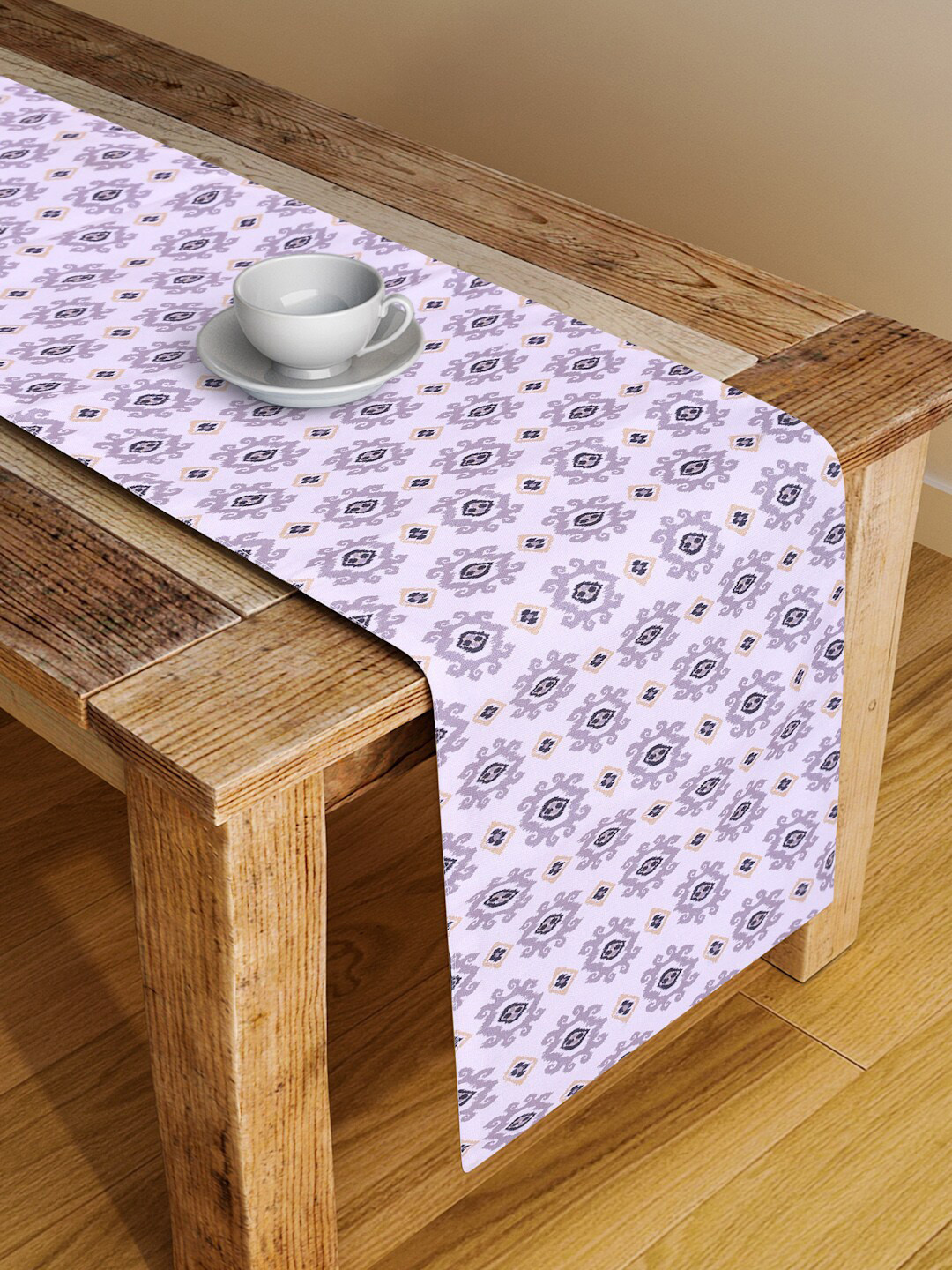 Alina decor Black & Purple Digital Printed Table Runner