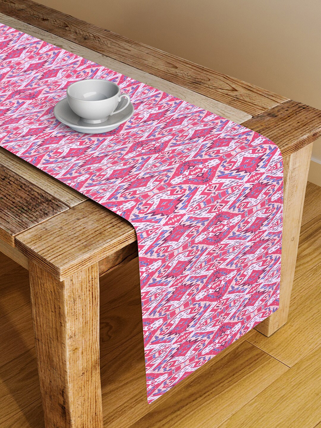 Alina decor Red & White Digital Printed Table Runner