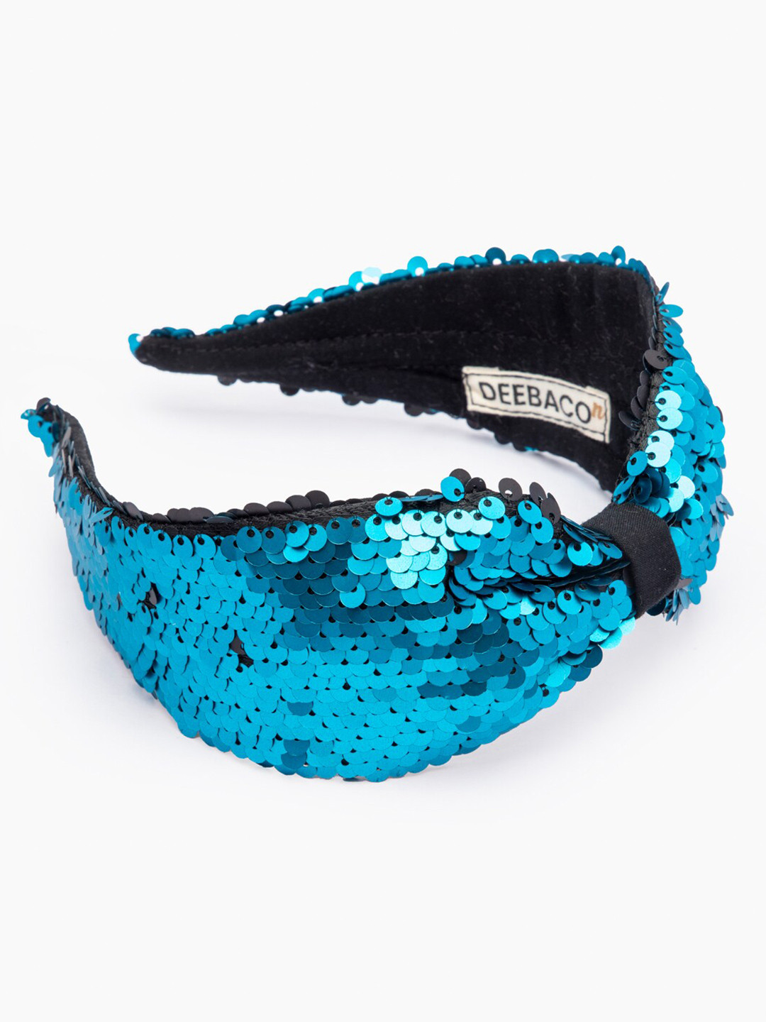 DEEBACO Women Black & Blue Sequined Embellished Hairband