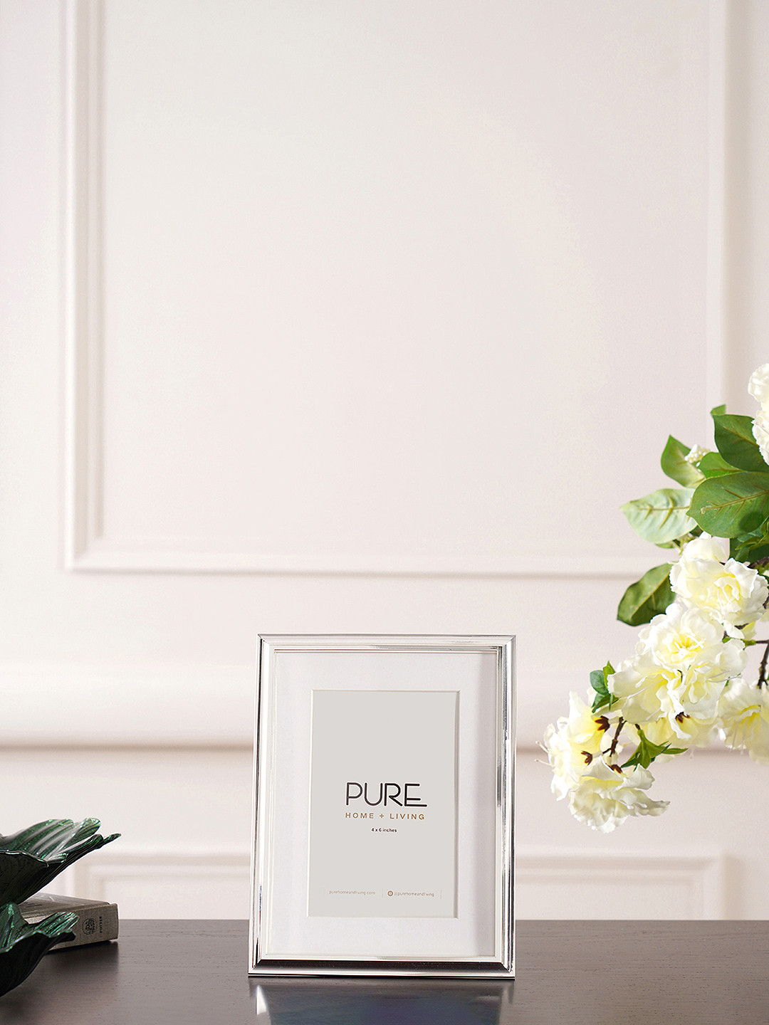 Pure Home and Living Silver Plated Metallic Photo Frame - Small