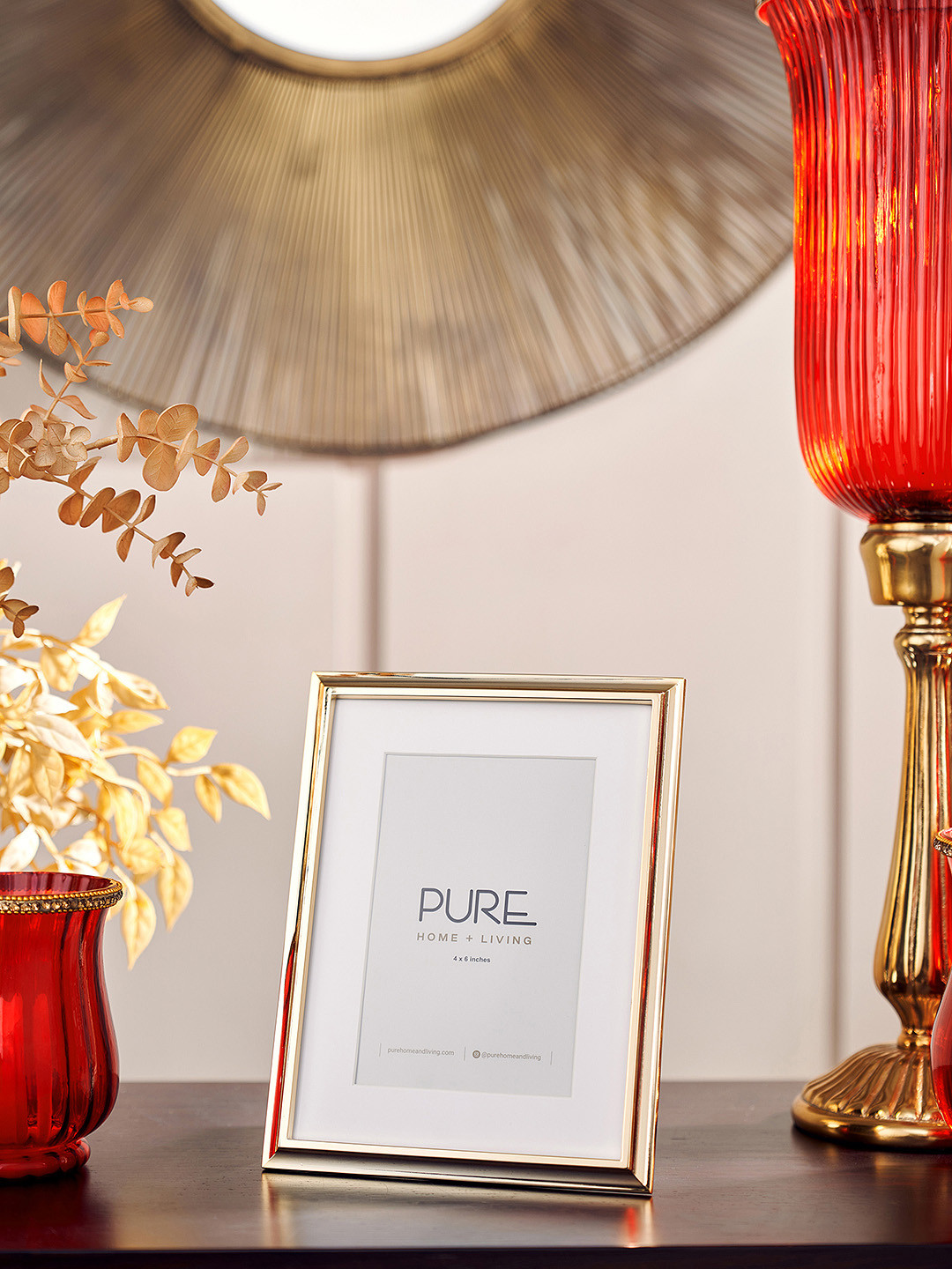 Pure Home and Living Rose Gold-Toned Solid Table Photo Frame