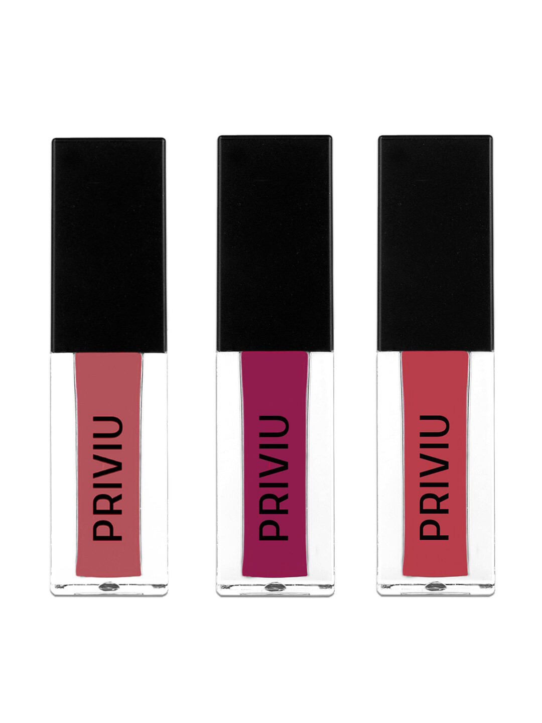 PRIVIU Set of 3 Matte Liquid Lipstick