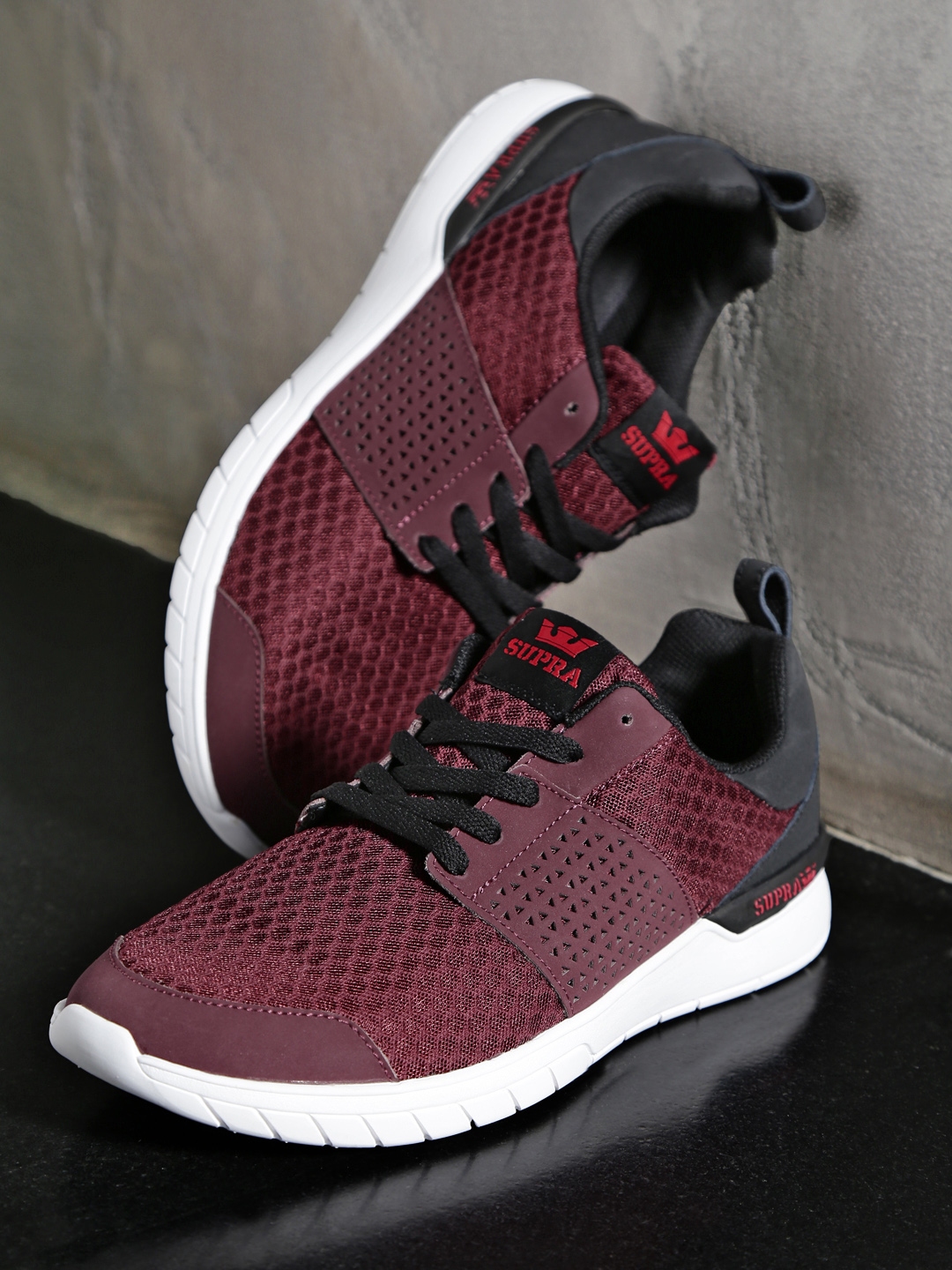 Maroon on sale supra shoes