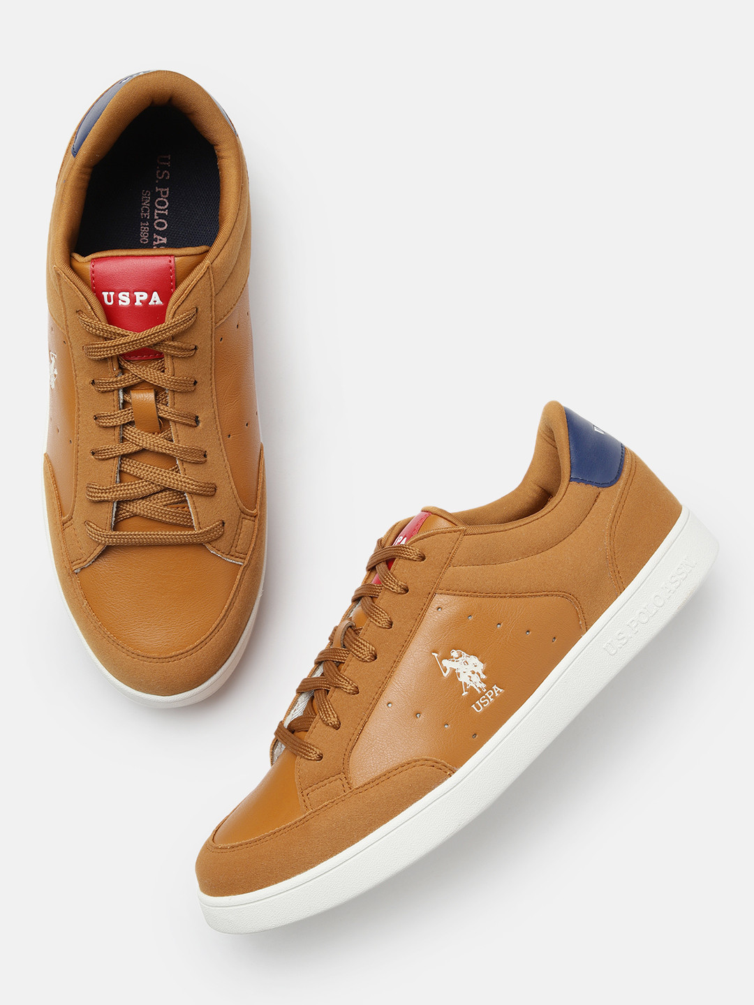 U.S. Polo Assn. Men Tan Brwon Liotto Sneakers