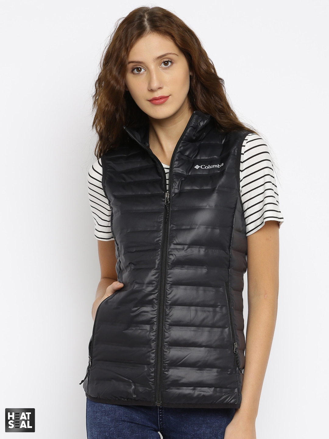 Buy Columbia Black Flash Forward Down Sleeveless Puffer Hiking Jacket Jackets for Women 1567469 Myntra