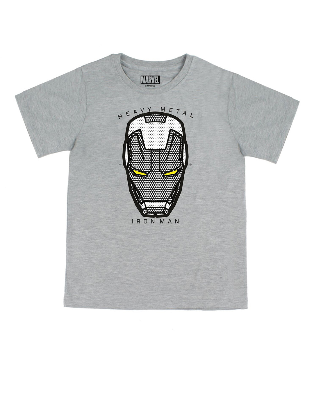 Marvel by Wear Your Mind Boys Grey & Black Iron Man Printed T-Shirt