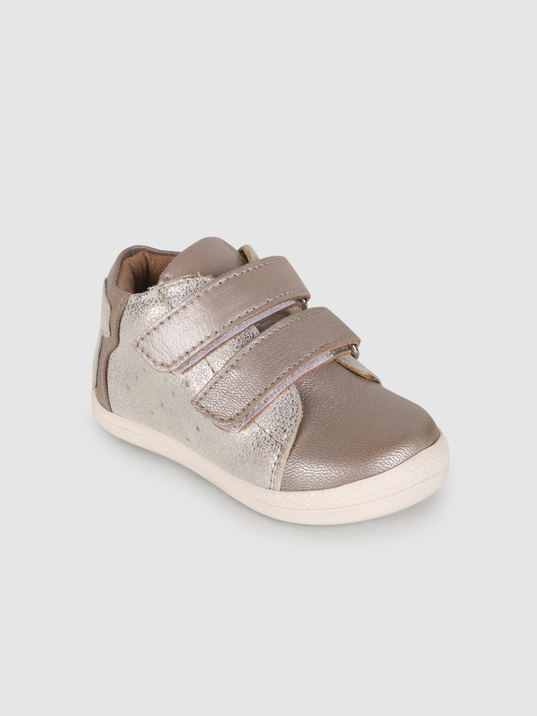 mothercare Kids Silver-Toned Glitter Leather First Walker Booties