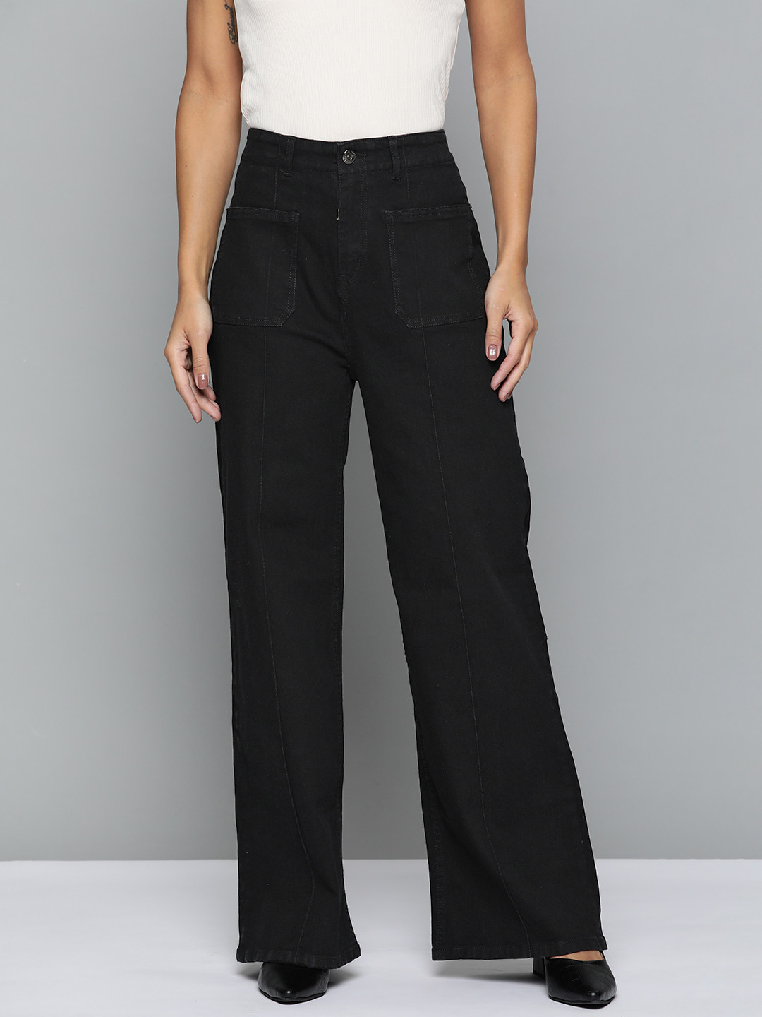 Chemistry Women Black Stretchable High Rise Jeans