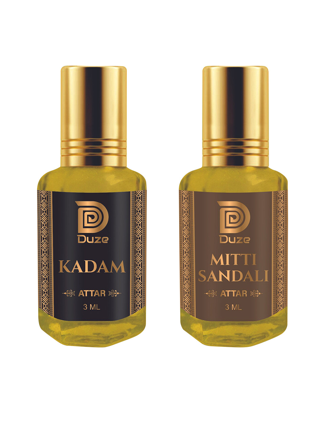 Duze Combo Kadam & Mitti The Scent Of Rain Kannauj Alcohol Free Attar With Roller 6ml