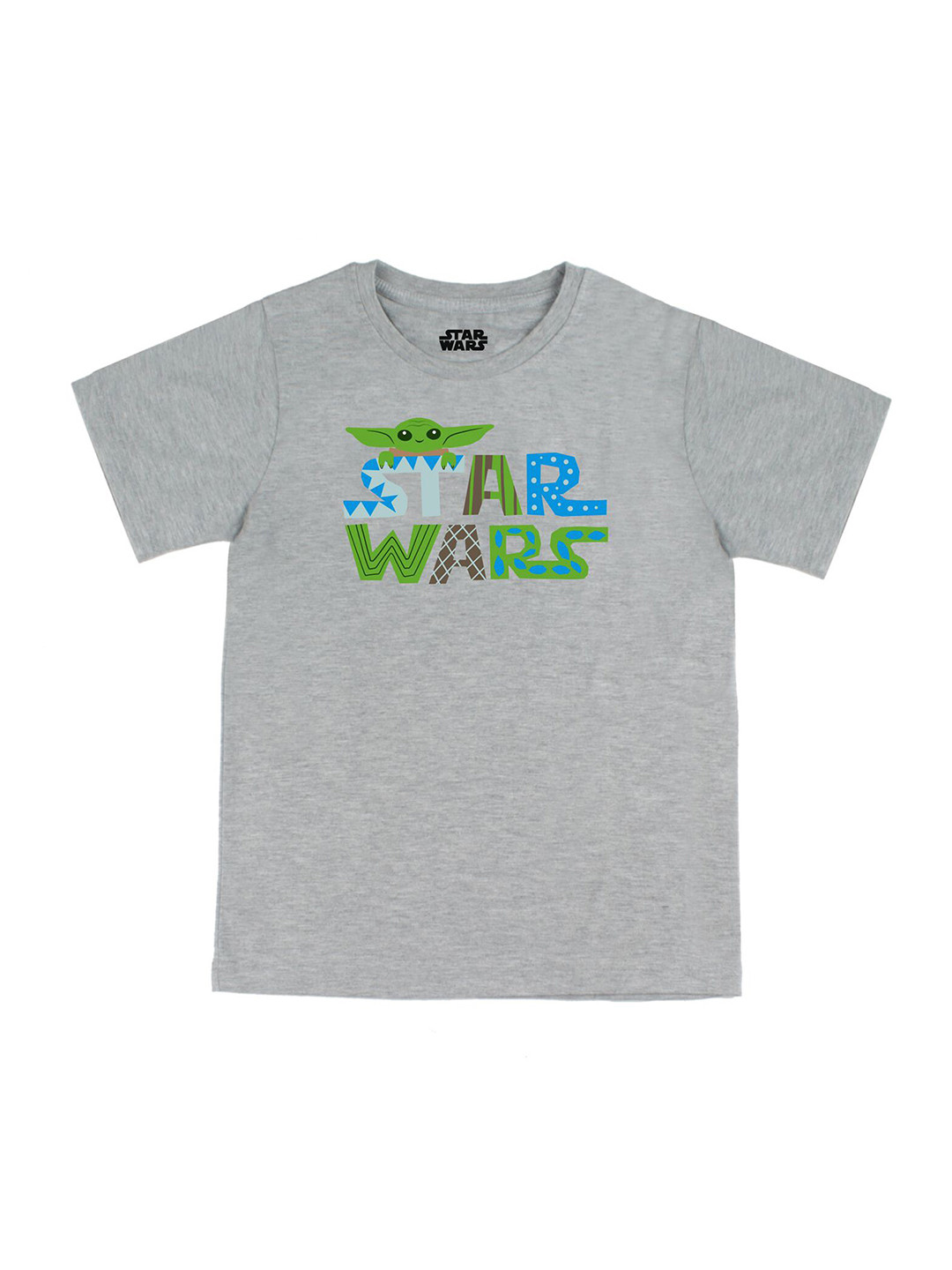 Star Wars by Wear Your Mind Boys Grey & Green Star Wars Printed Pure Cotton T-shirt