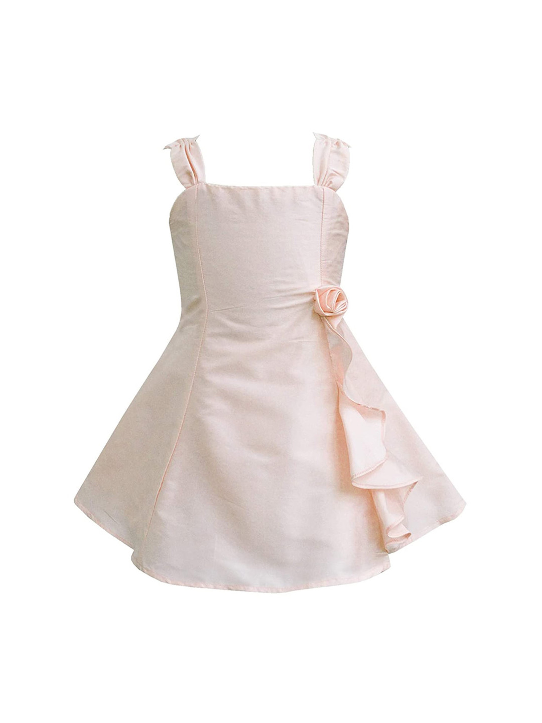 A T U N Peach-Coloured A-Line Dress