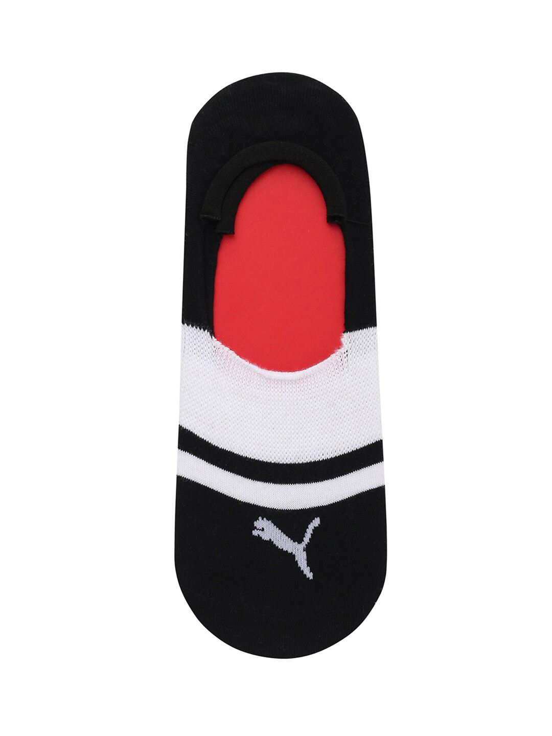 Puma Adults-Unisex Black & White Striped Sock