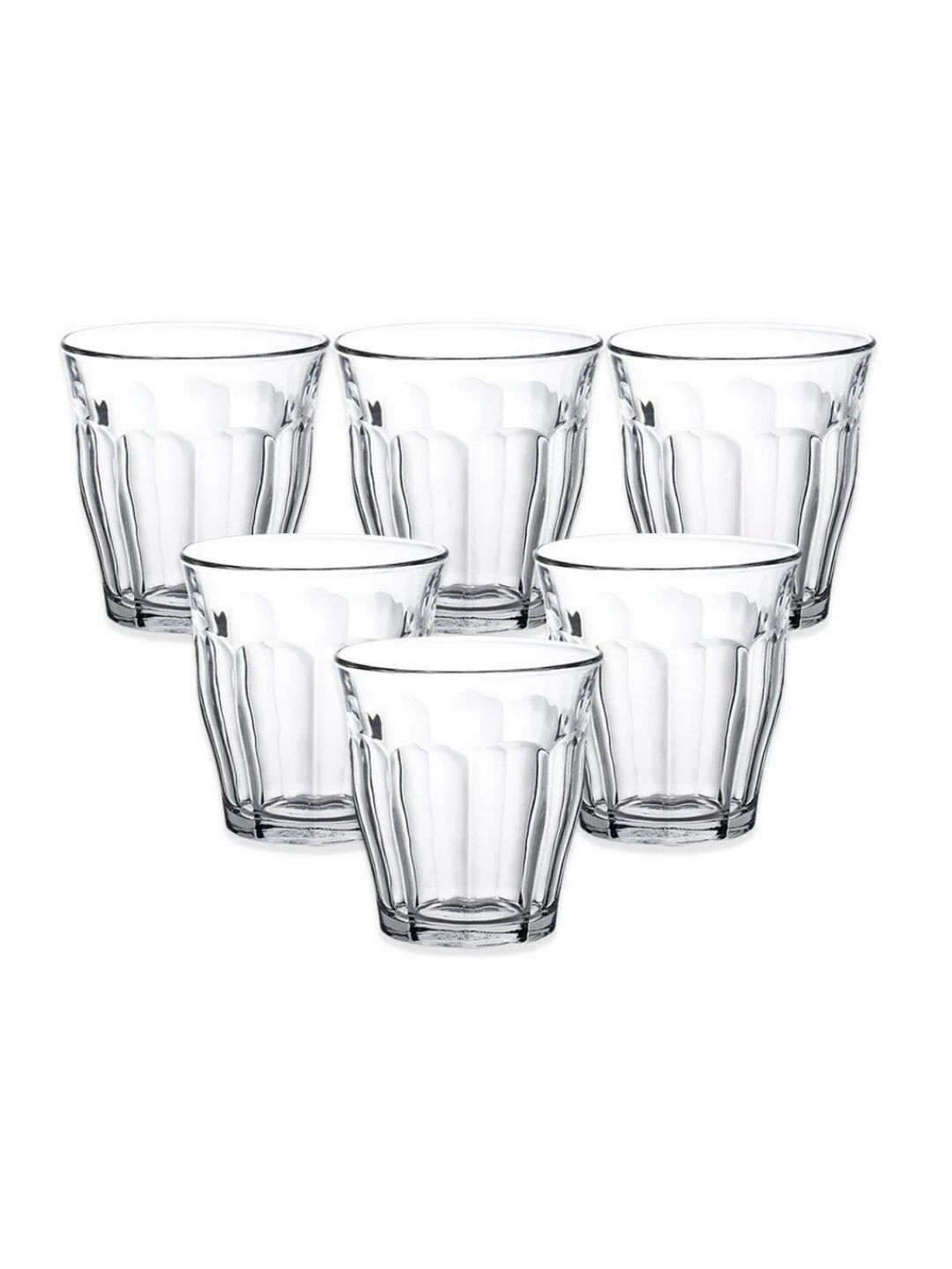 DURALEX Picardie Transparent Set of 6 Glasses 160 ml Each