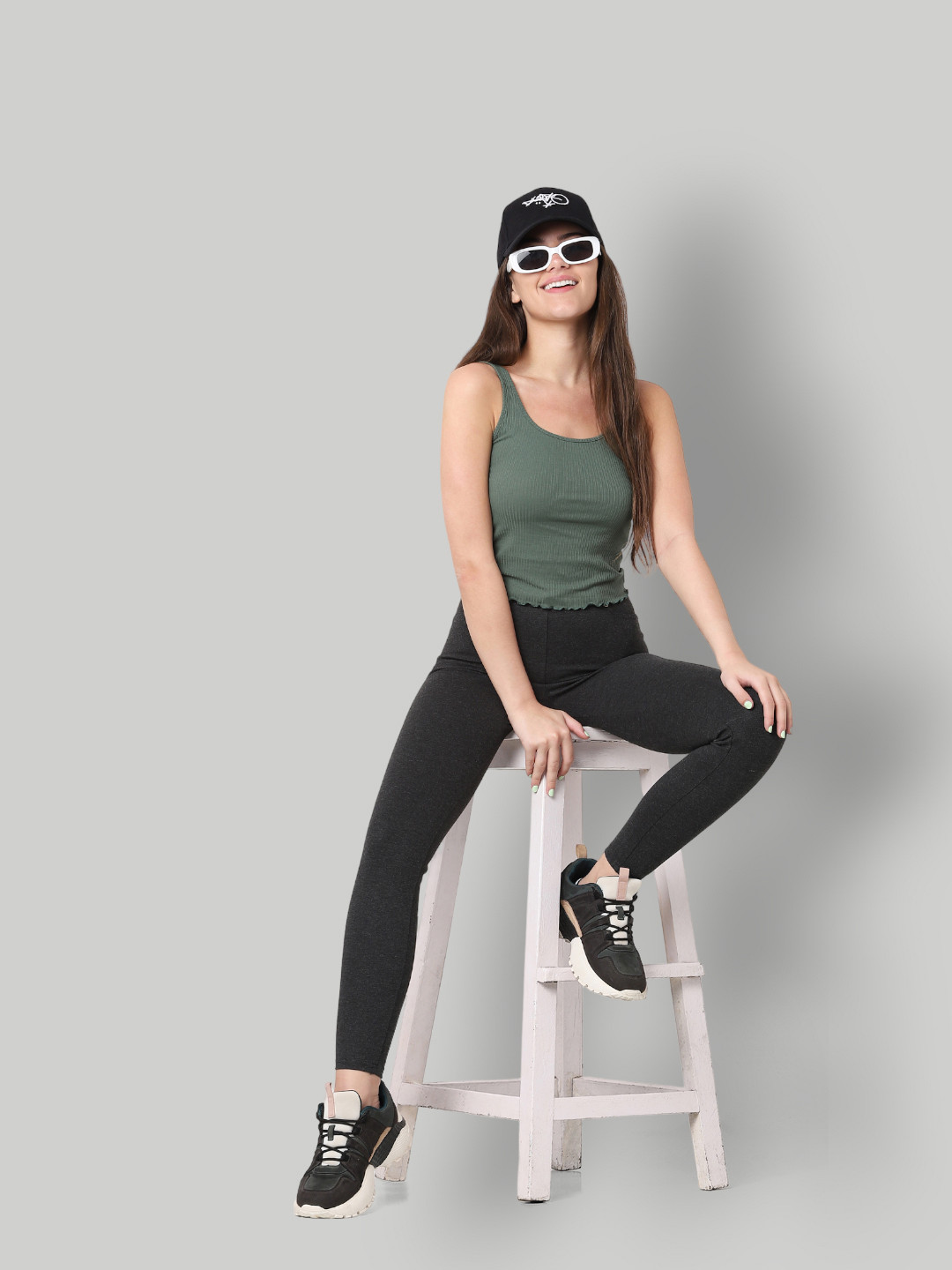 ONLY Women Grey Melange Solid Slim-Fit Jeggings