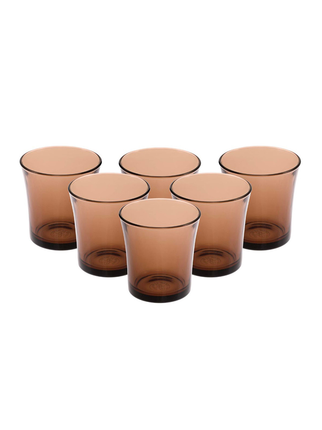 Duralex 6 Pcs Brown Lys Creole Glass Tumblers