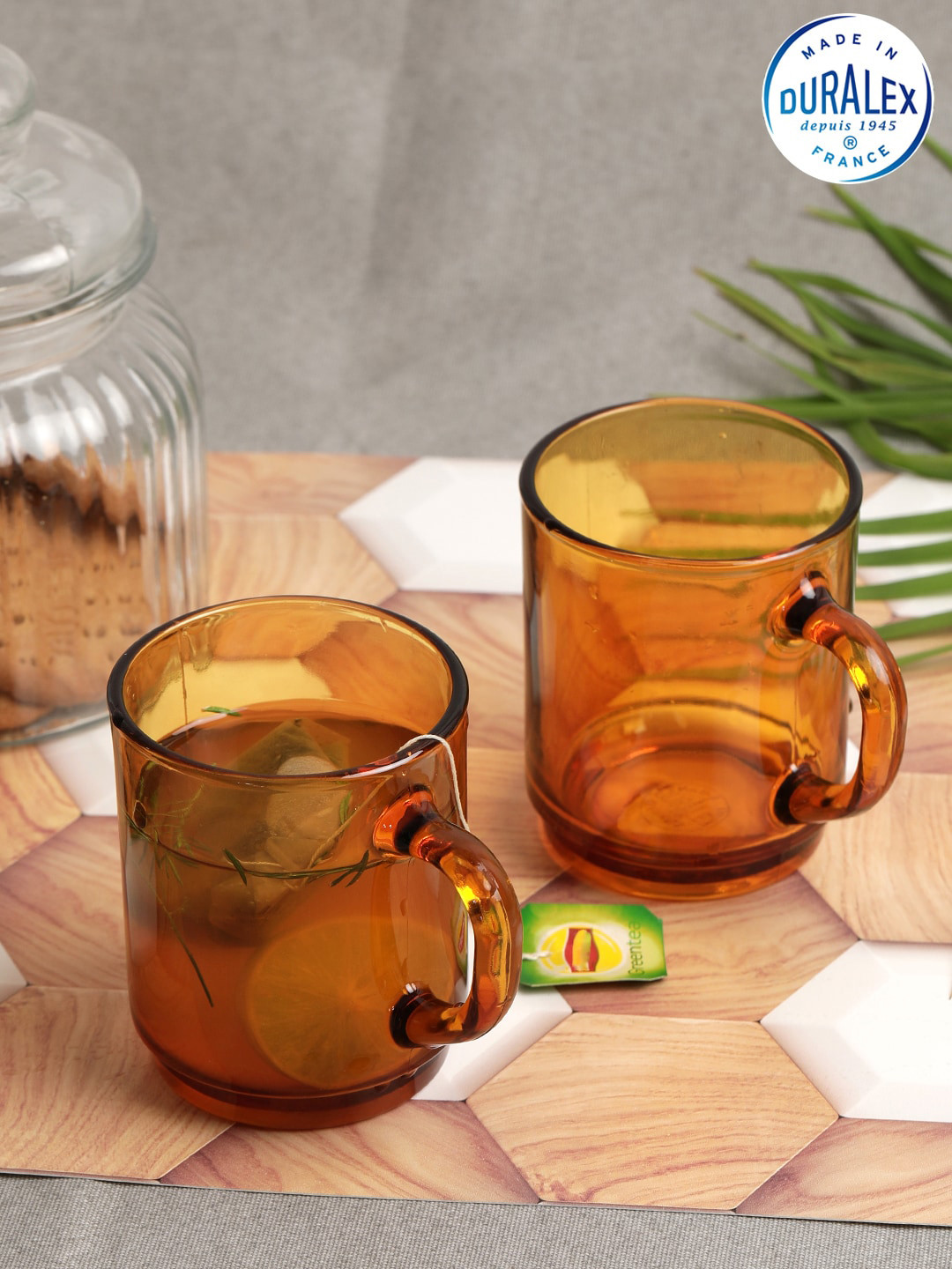 DURALEX Brown Glass Microwave Safe 6 Piece Mugs-260ml