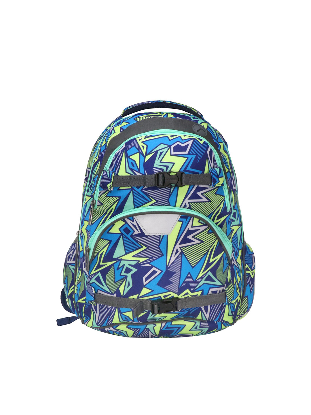 Smily Kiddos Unisex Kids Blue & Green Graphic Printed Backpack