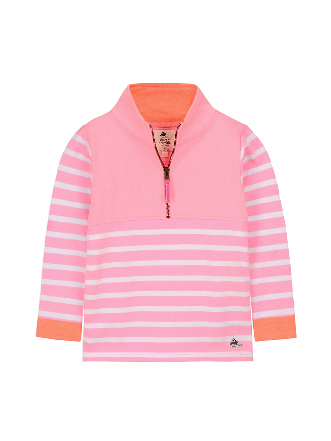 Cherry Crumble Kids Pink Striped Sweatshirt