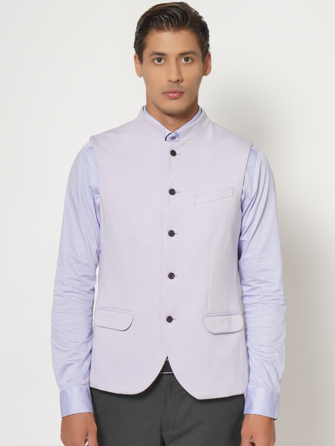 Blackberrys Men Mauve Knitted Waistcoat