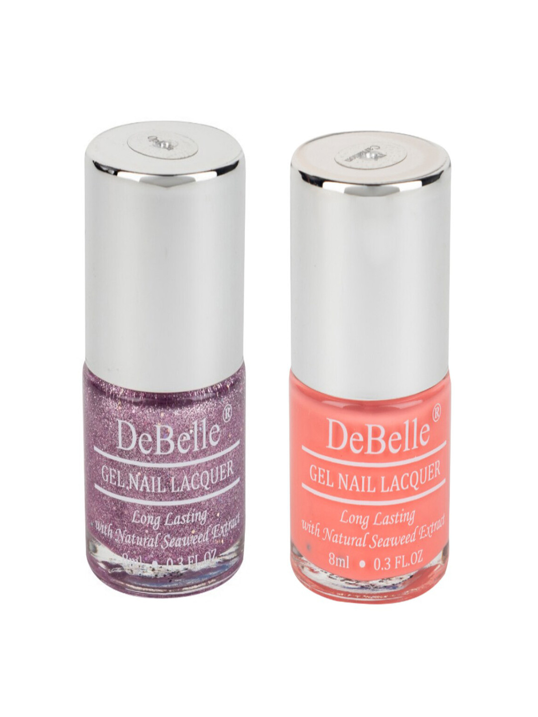 DeBelle Set of 2 Gel Nail Polish - Ophelia & De'carnation - 8ml Each