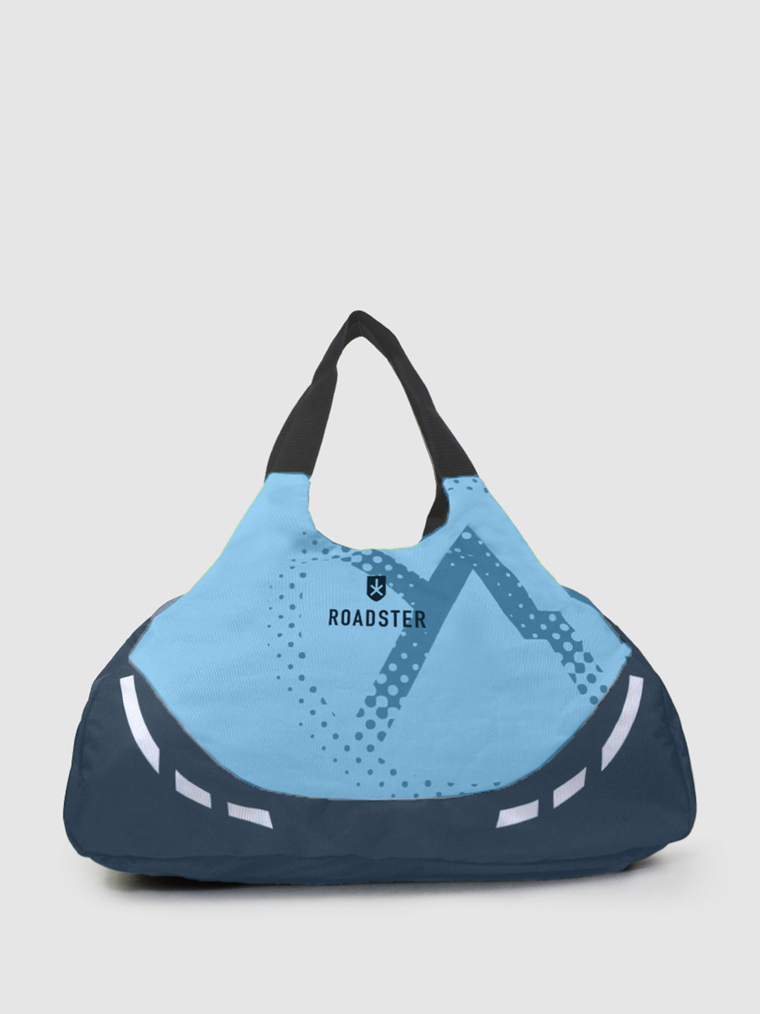The Roadster Lifestyle Co X Discovery Adventures Unisex Blue Printed Foldable Duffle Bag - 33 L