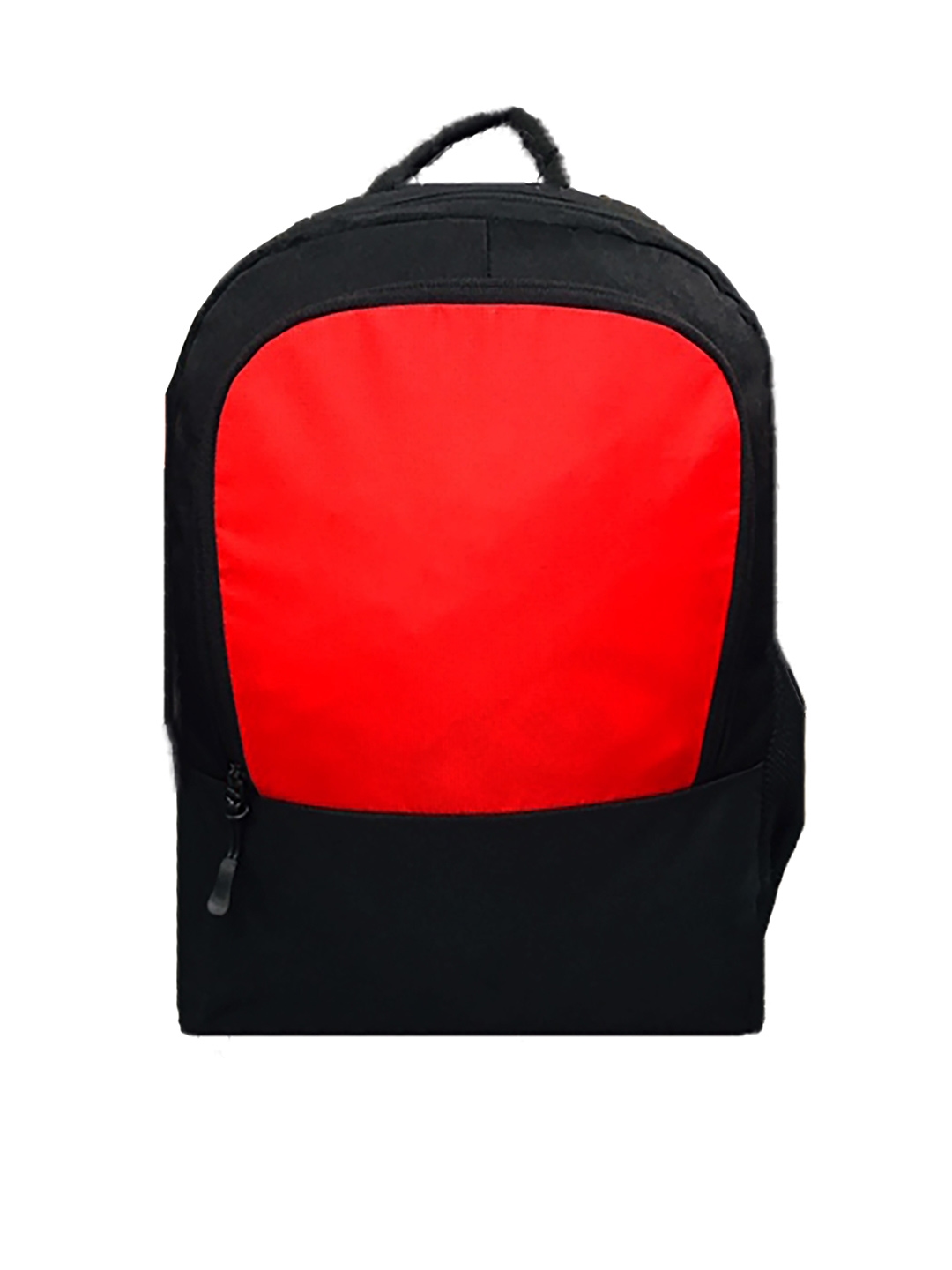 Zwart Black   Red Colourblocked Medium Backpack