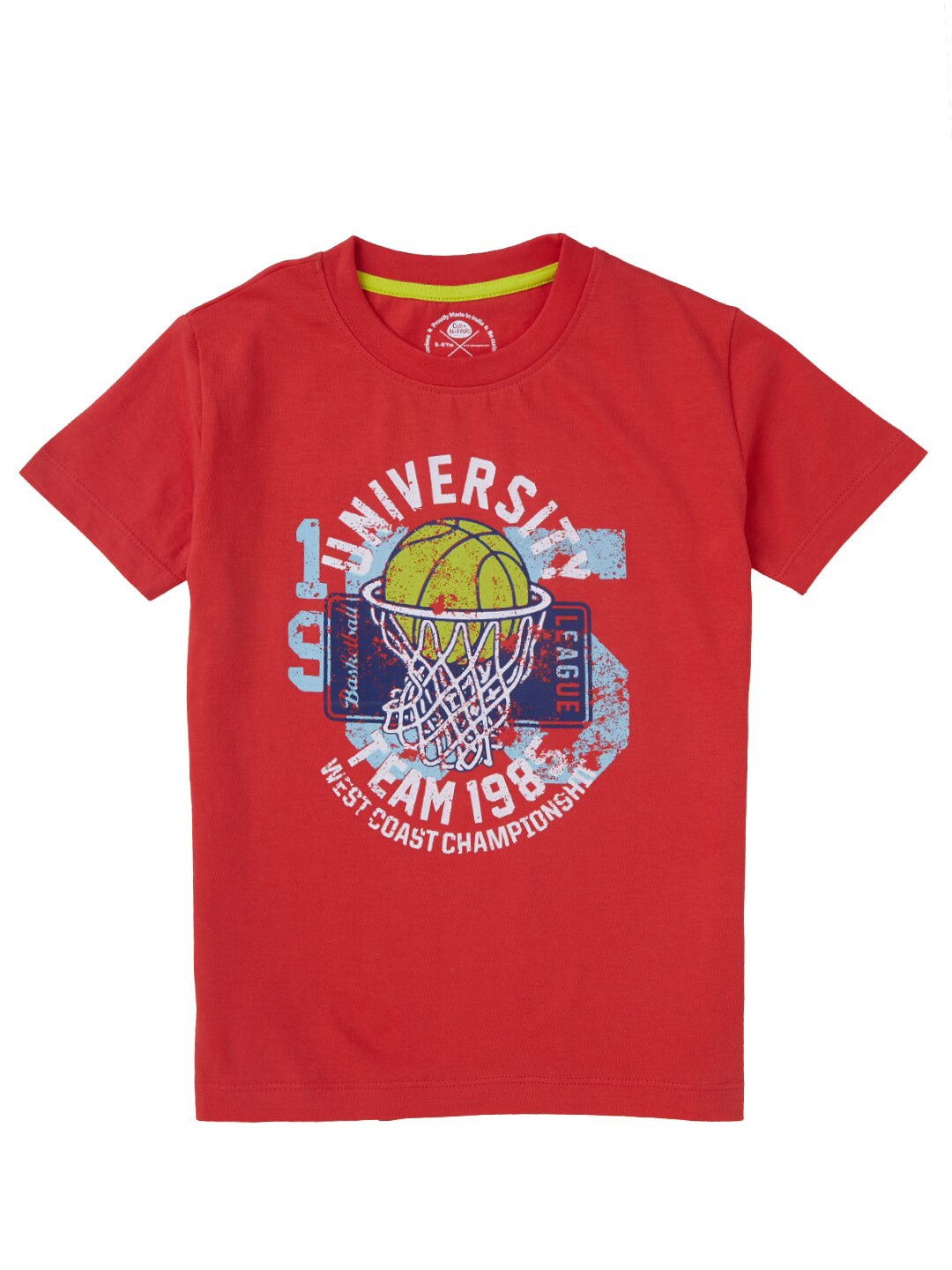 Cub McPaws Boys Multicoloured Typography 3 Printed Applique T-shirt