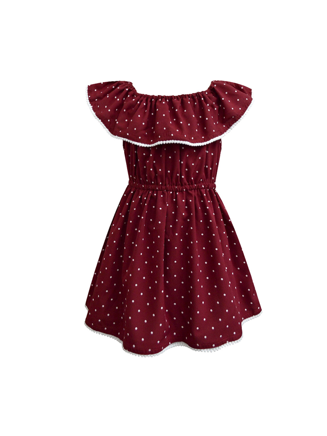 A T U N Maroon & White Dress