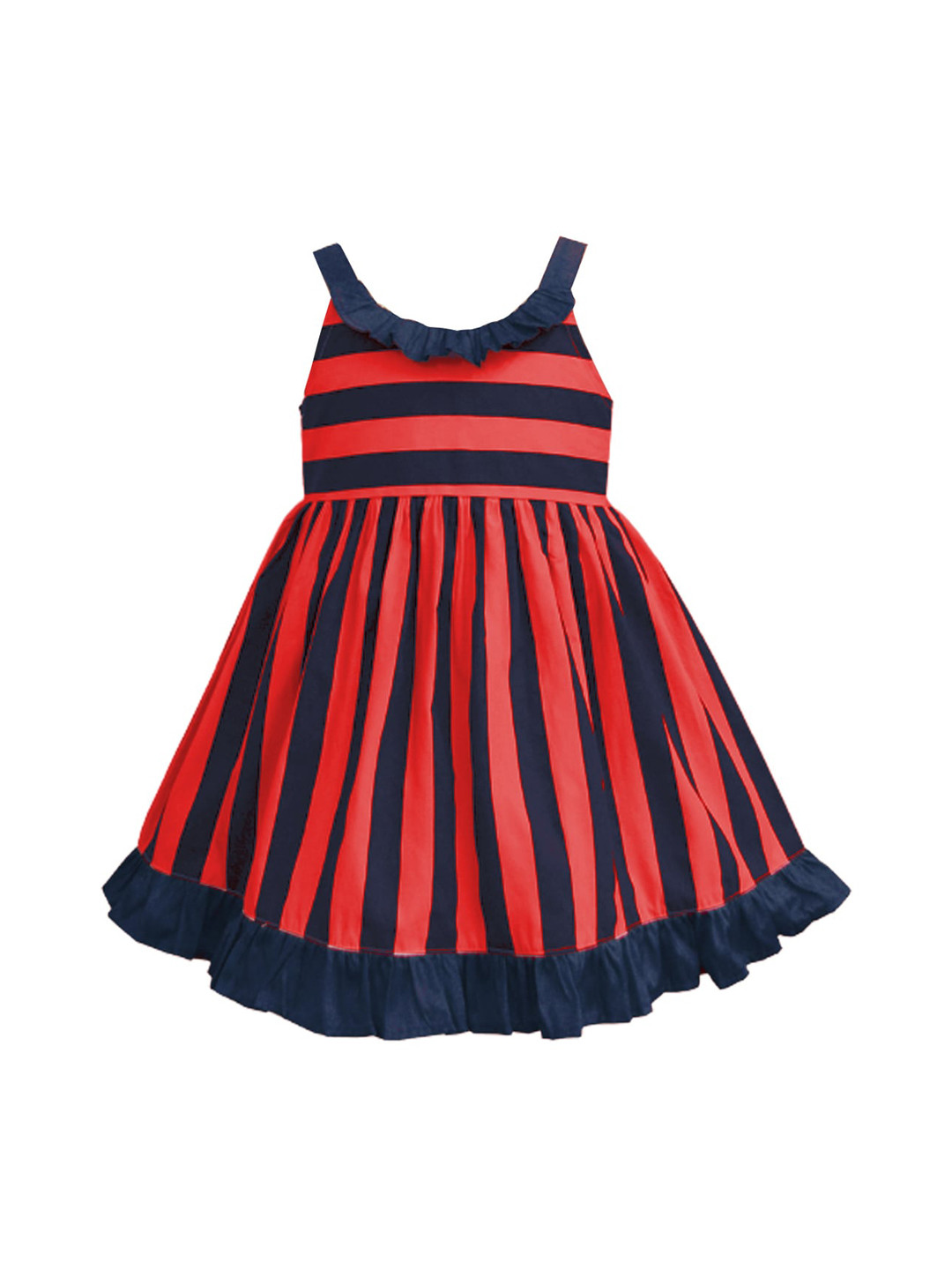 A T U N Red & Black Striped Dress