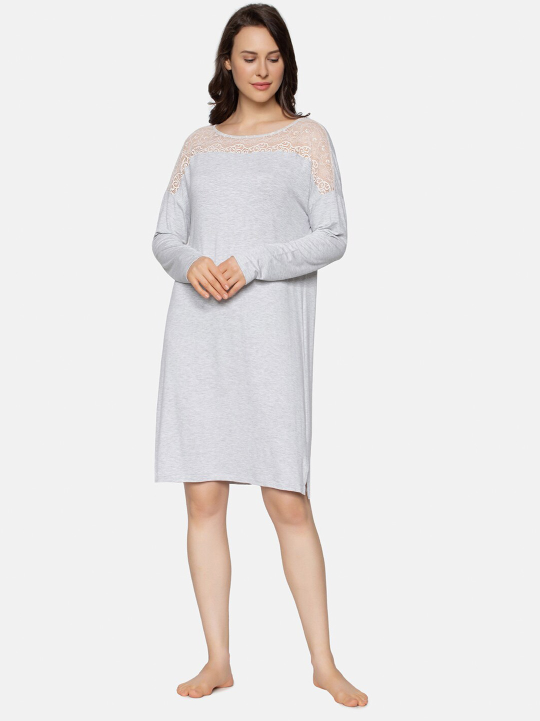 Triumph Amourette 01 Long Sleeve Soft Fabric Sustainable Nightdress