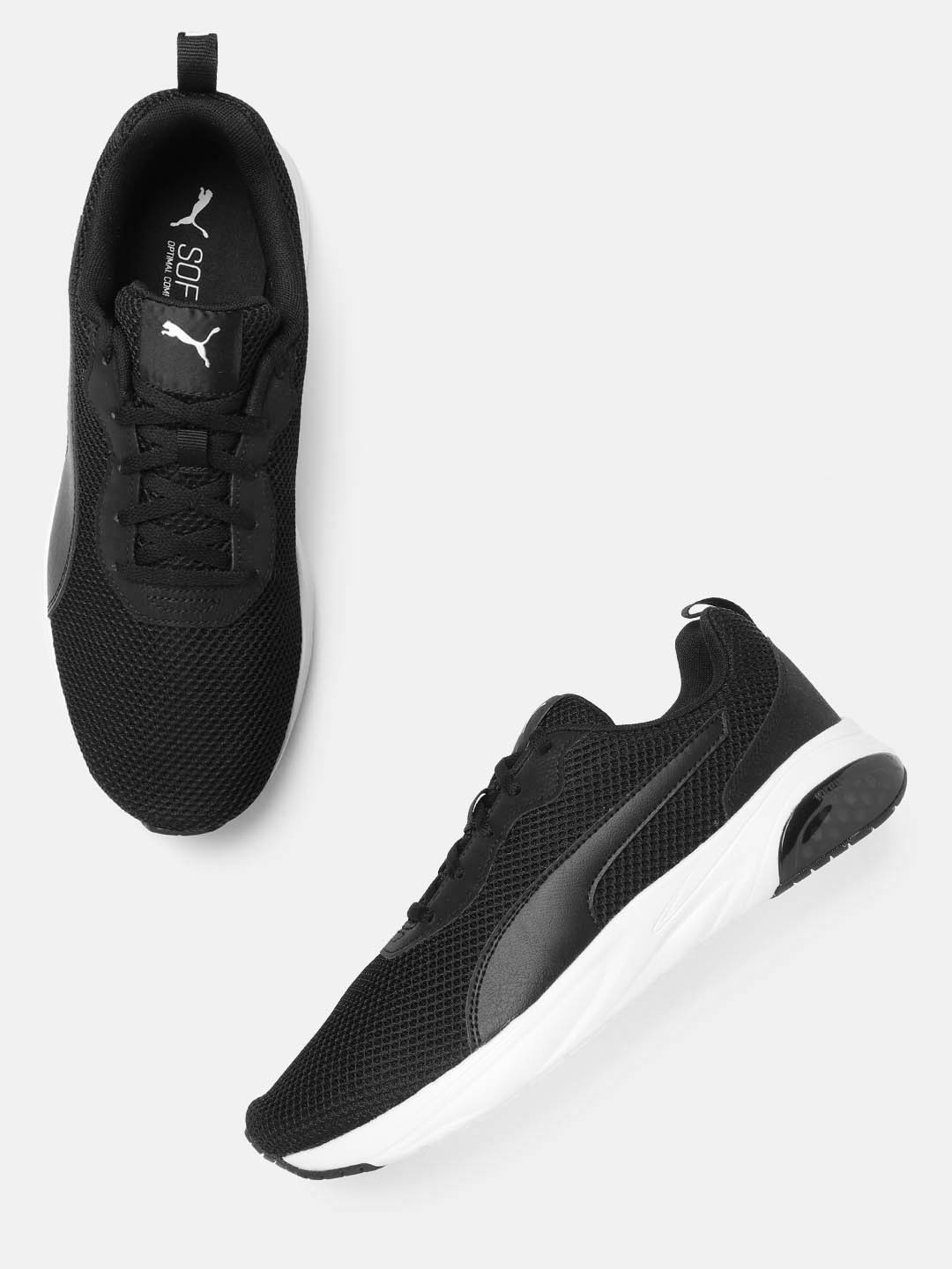 Puma Unisex Black Woven Design Cell Scion Running Shoes