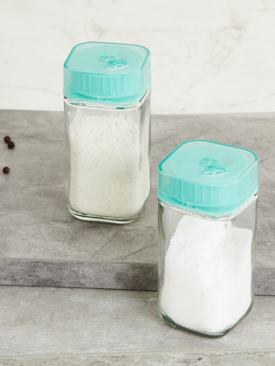 Home Centre Set of 2 Transparent Spice Storage Bottles - 100 ml