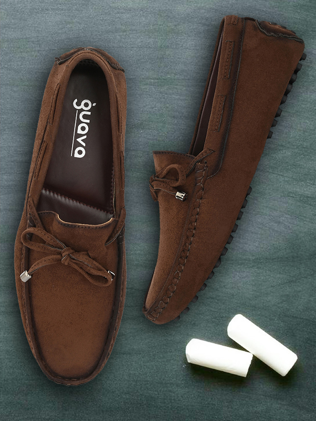 Guava Men Brown Driving Shoes