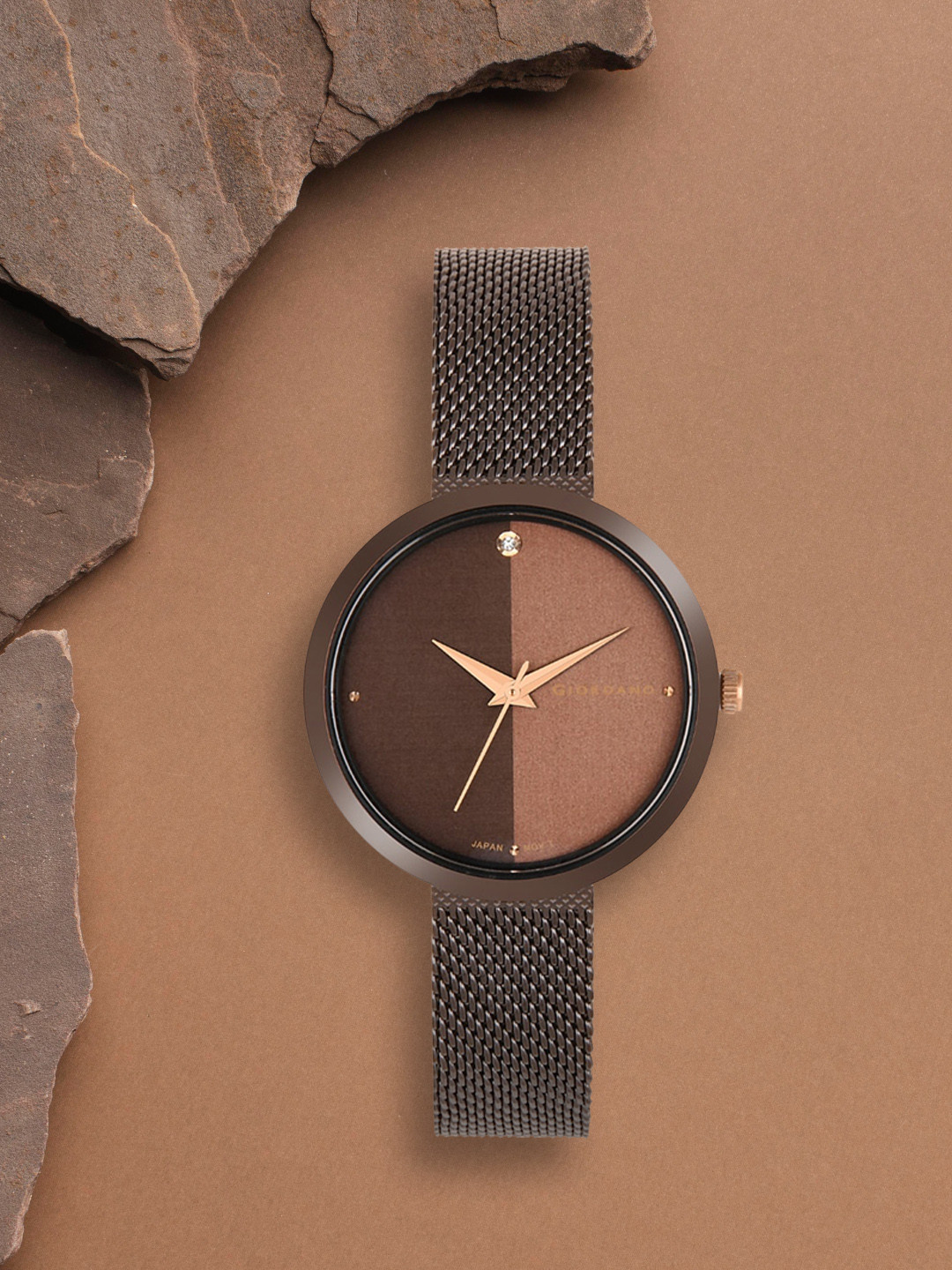 GIORDANO Women Brown Dial & Brown Bracelet Style Straps Analogue Watch GD-4062-11