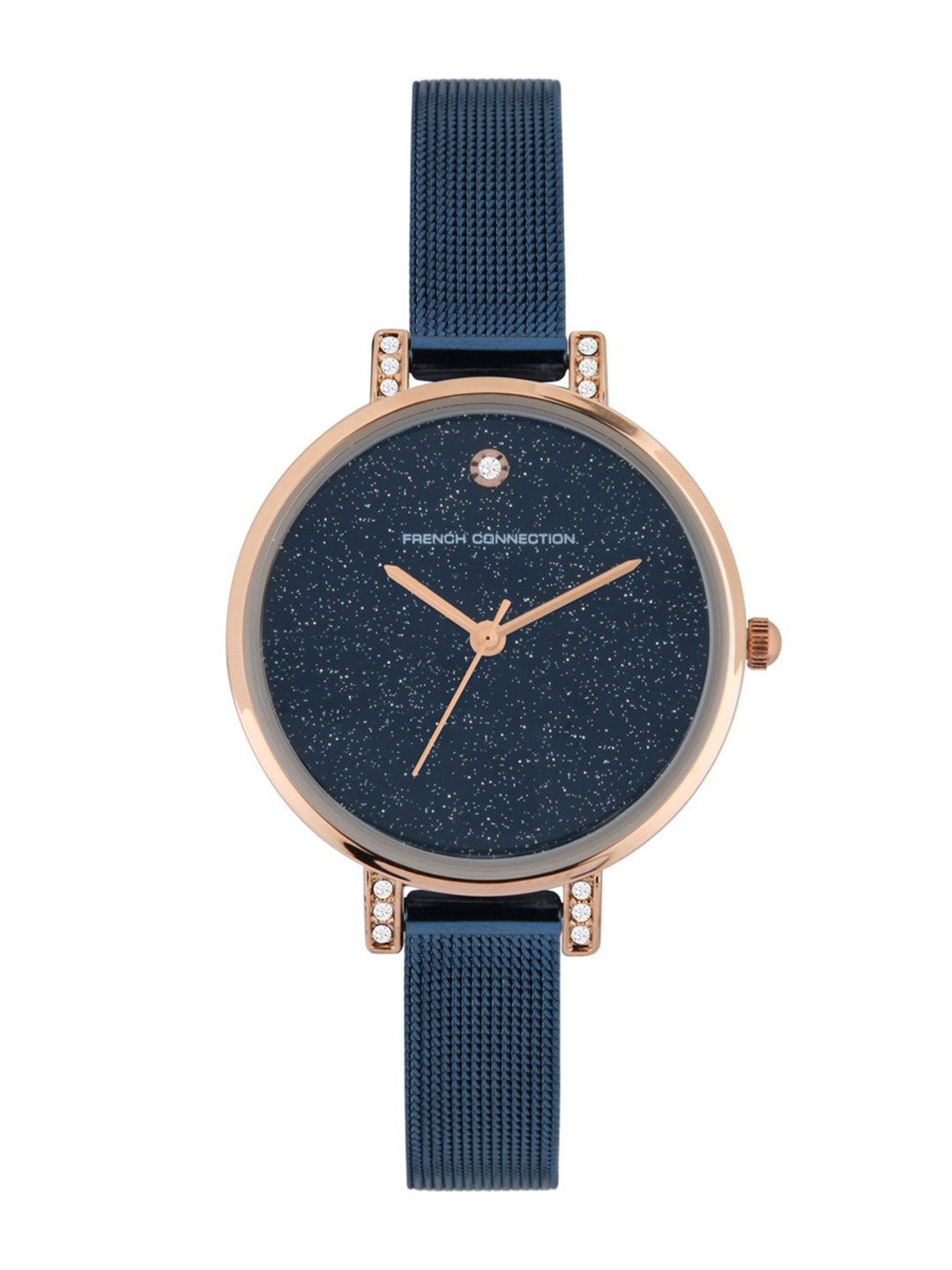 French Connection Women Navy Blue Stainless Steel Straps Analogue Watch FC23URGM
