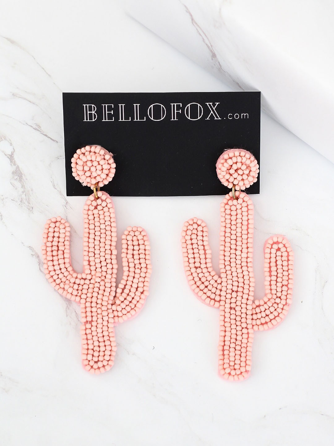 Bellofox Peach Quirky Drop Earrings