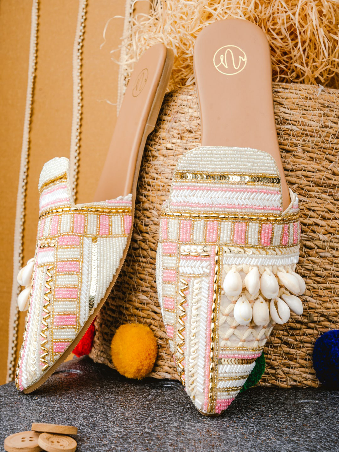 NR By Nidhi Rathi Women Multicoloured Mules Flats